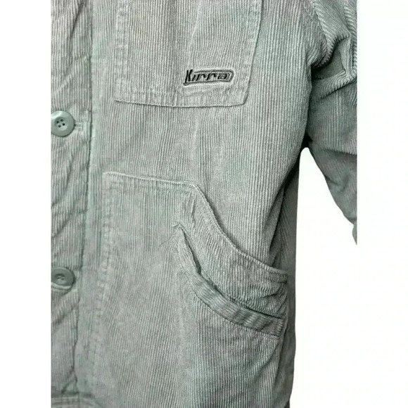 KIRRA Mens Jacket Coat Tan Corduroy Sherpa Lined small Trucker Core - Picture 3 of 5